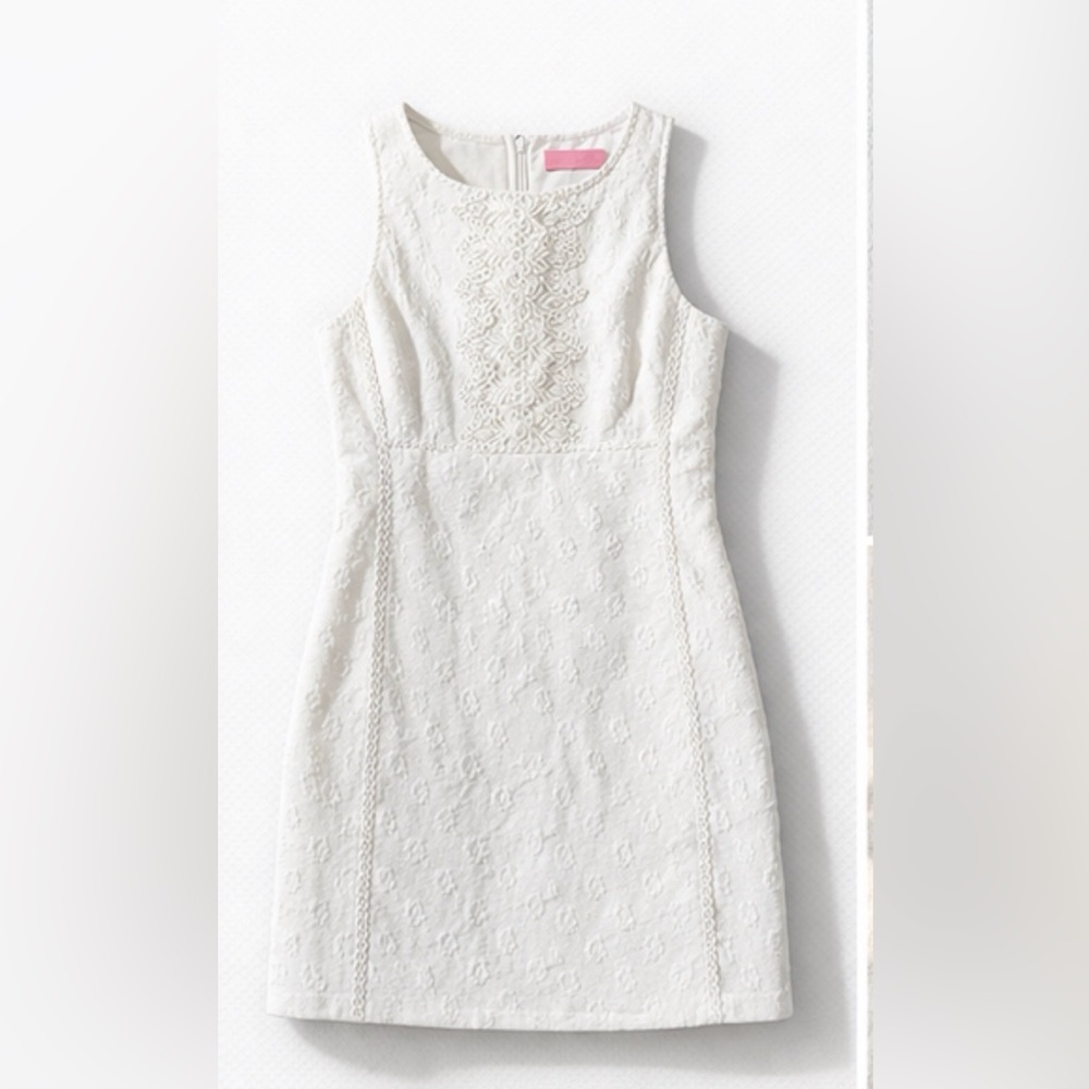 Lily Pulitzer Elegant White Sleeveless Dress size 6.